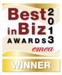 Best in Biz Awards 2013 EMEA gold winner logo